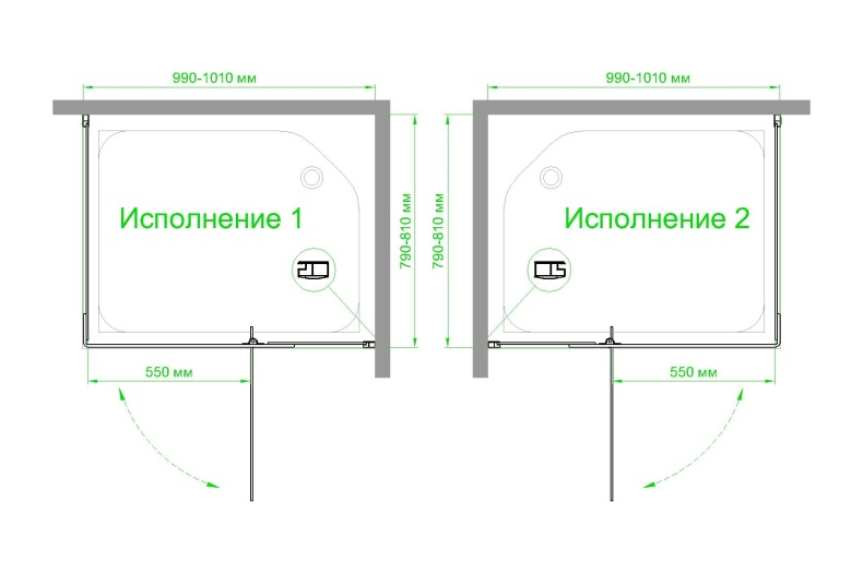 Душевой уголок Royal Bath HPVD 80х100 профиль белый стекло прозрачное RB1080HPVD-T - 3