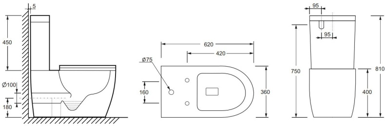 Бачок для унитаза Ceramica Nova Mia CN1801-T - 7