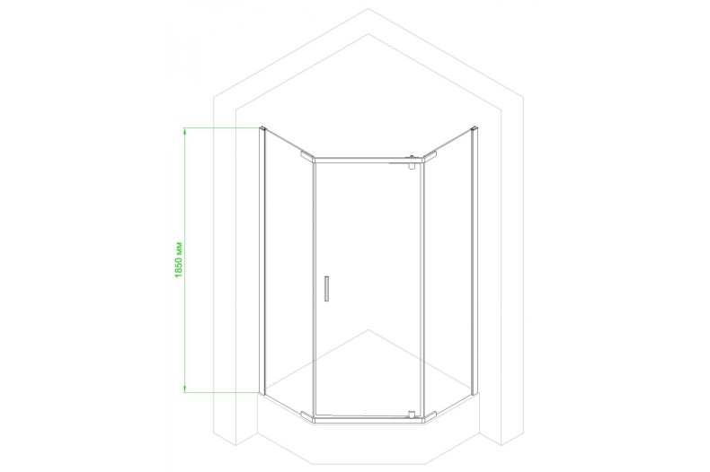 Душевой уголок Royal Bath TR 90х120 профиль белый стекло матовое RB1290TR-C - 2