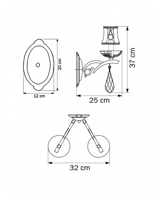 Настенный светильник Lightstar Roma 718623 - 3