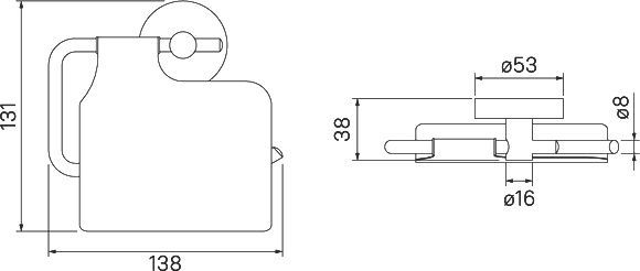 Держатель туалетной бумаги Iddis Sena SENSSC0i43 с крышкой - 2