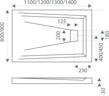 Поддон для душа Good Door Атриум 120 Грей(серый) ЛП00032 - 2