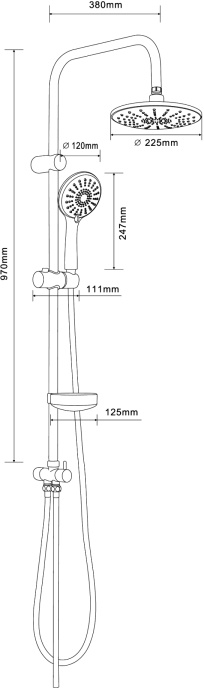 Душевая стойка STWORKI Скаген SK-03cr - 6