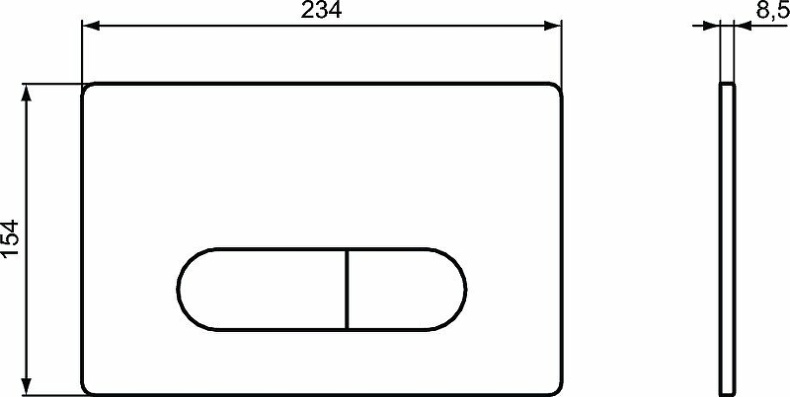 Клавиша смыва Ideal Standard Oleas белый R0122AC - 2