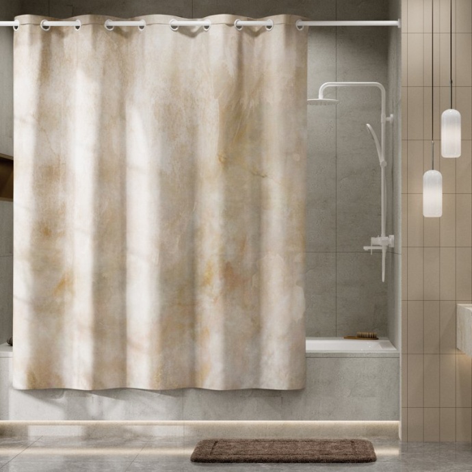 Штора для ванной WasserKraft Aland 200x200 бежевый SC-85104 - 1