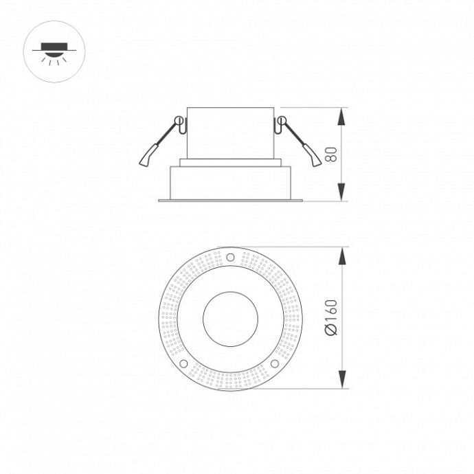 Корпус встраиваемого светильника Arlight Plurio-Base-Built-Trimless-R160 031706 - 1