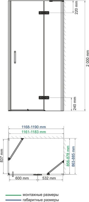 Душевой уголок Wasserkraft Aller 10H07R 120x90 см - 4