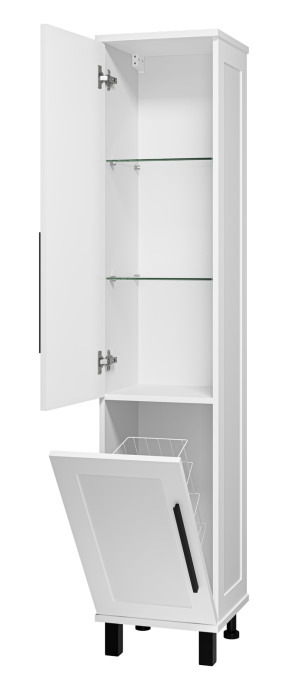 Шкаф - пенал Misty Модерн 35 с бельевой корзиной универсальный левый П-Мод05035-011Л - 2