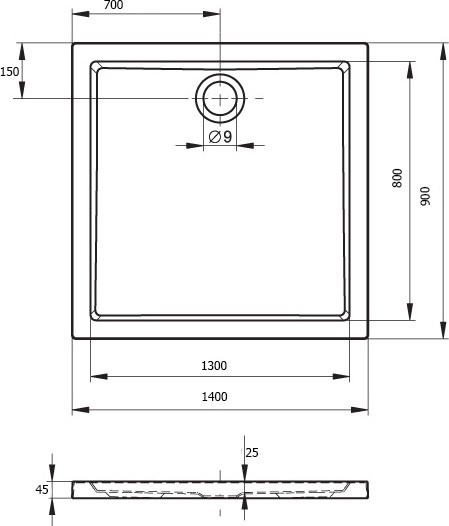 Душевой поддон Riho Zurich 140x90 см (DA6400500000000) D001010005 - 1