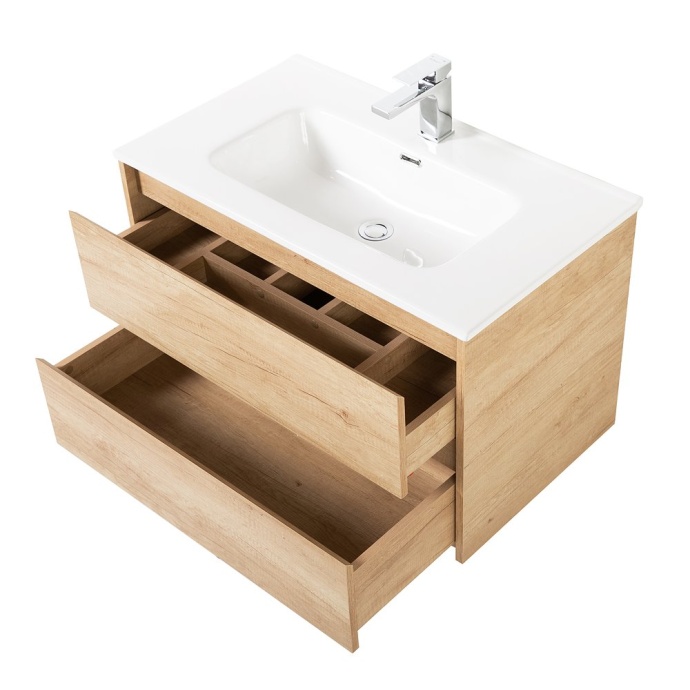 Тумба с раковиной BelBagno Kraft 100 светлое дерево - 4