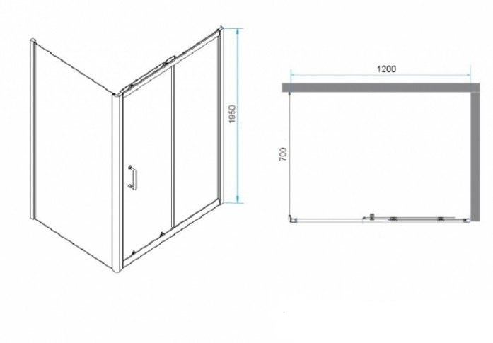 Душевой уголок RGW Passage PA-74 120x70 профиль хром стекло прозрачное 410874127-11 - 2