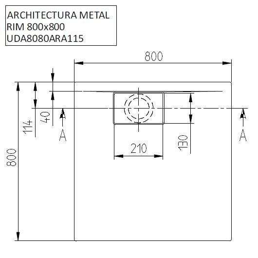 Душевой поддон Villeroy & Boch Architectura 80 белый  UDA8080ARA115V-01 - 2