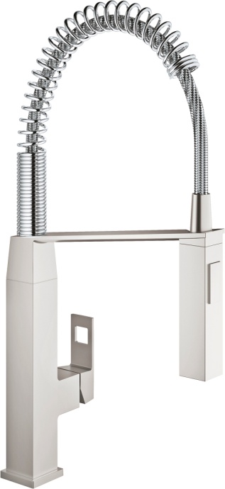 Смеситель Grohe Eurocube 31395DC0 для кухонной мойки, суперсталь - 0