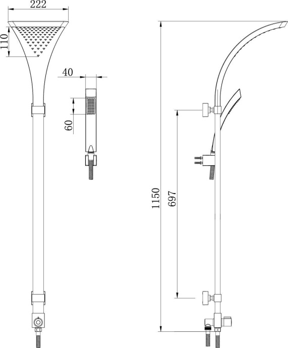 Душевая стойка Lemark   LM8807C - 1