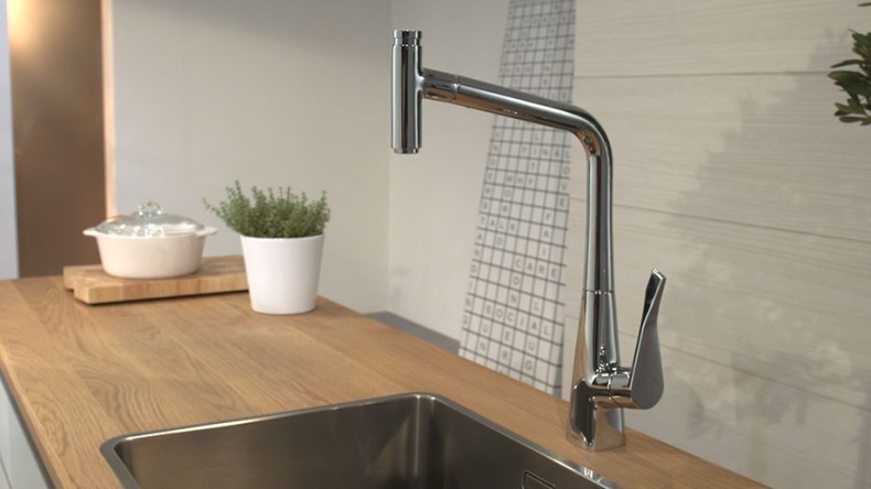 Смеситель Hansgrohe Metris 14820000 для кухонной мойки - 10