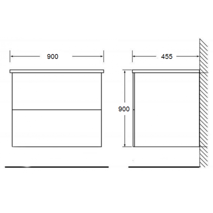 Комплект мебели BelBagno Etna 90 белый у - 12