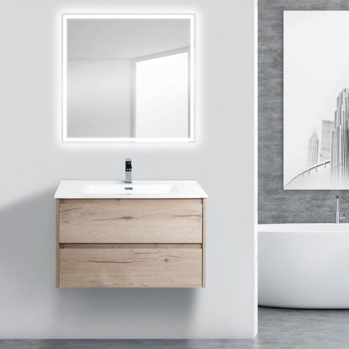 Тумба с раковиной BelBagno Kraft 80 rovere galifax bianco - 1