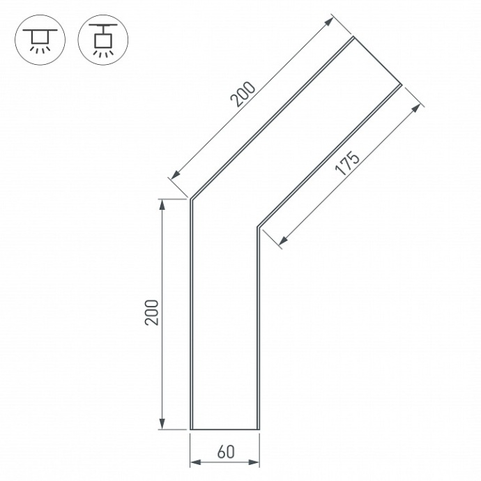 Коннектор угловой Arlight SL-Line-6070-135 030138 - 2