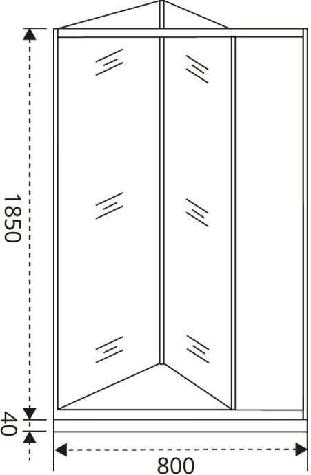 Душевая дверь в нишу Good Door Infinity SD-80-G-CH ИН00046 - 3