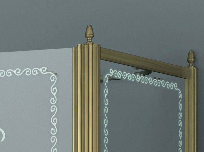 Душевой уголок Cezares Retro A P1 90 CP Br L RETRO-A-P-1-90-CP-Br-L - 2