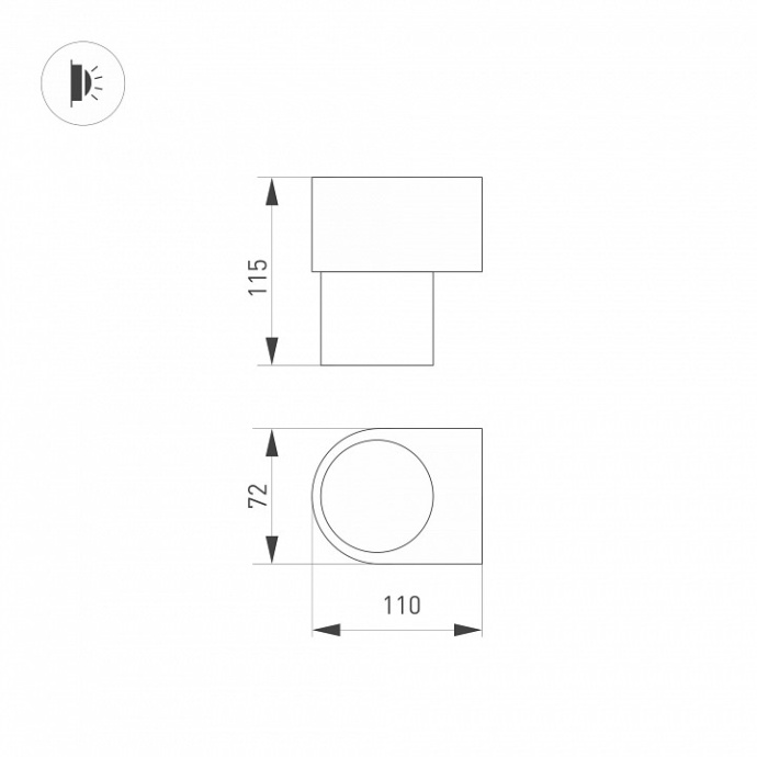 Настенный светодиодный светильник Arlight Sp-Spicy-Wall-S115x72-6W Day4000 033581 - 3