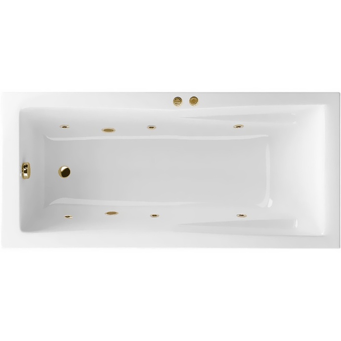 Акриловая ванна Excellent Palace 170x75 белая бронза с гидромассажем WAEX.PAL17.SOFT.BR - 0