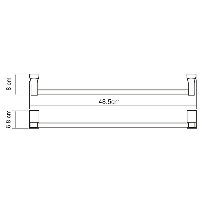 Полотенцедержатель WasserKRAFT Leine хром K-5050 - 2