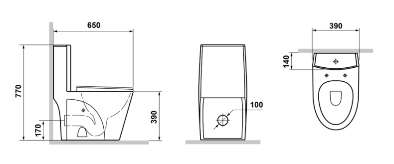 Унинтаз моноблок Laguraty 2100 AC 2100AWC - 1