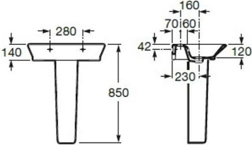 Пьедестал для раковины Roca Gap 337470000 - 4