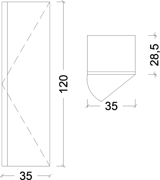 Шкаф-пенал Armadi Art Capolda 35 белый ручка белая 849-120-W - 3