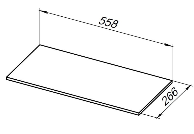 1.33010.G LIBERTY Полка для стеллажа 60, graphite (274490) - 0