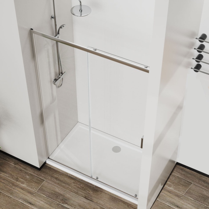 Душевая дверь в нишу Vincea City 120х195 профиль хром стекло прозрачное  VDS-5CT120CL - 3