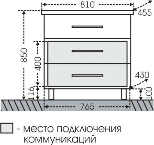 Тумба для комплекта напольная СанТа Омега 80 белый 207006 - 7