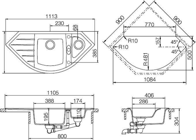 Мойка кухонная Schock Genius 90C (C-150) мокка 700239 - 2