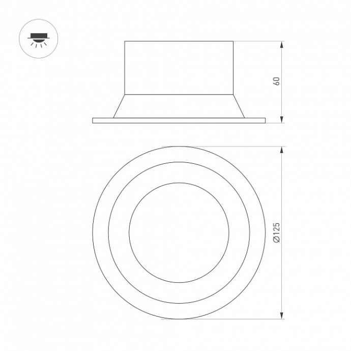 Встраиваемый светодиодный светильник Arlight MS-Breeze-Built-R125-16W Day4000 035614 - 2