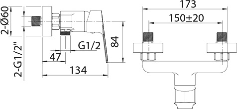 Смеситель Milardo Helic HELSB00M03WA для душа - 2