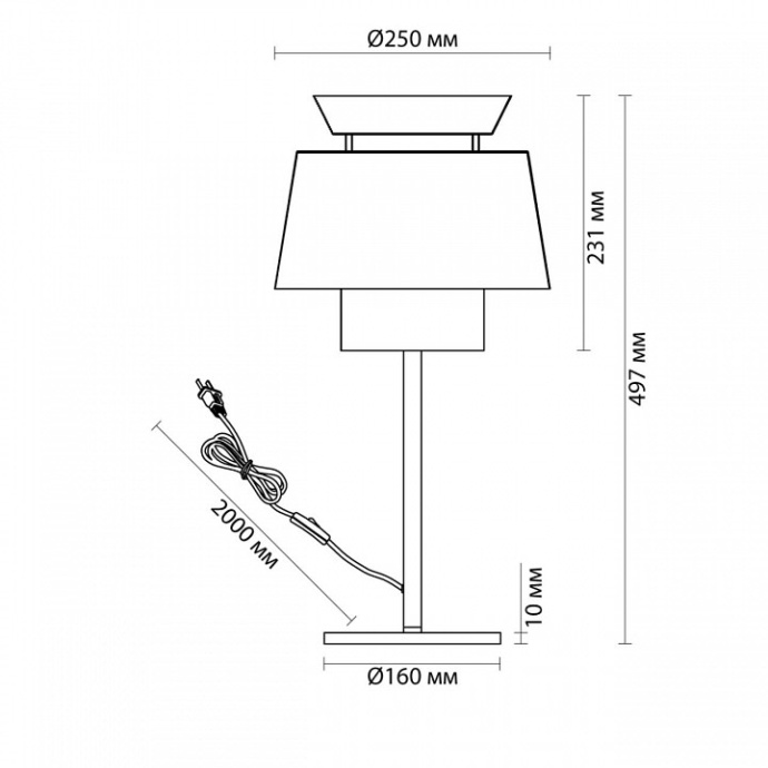 Настольная лампа декоративная Odeon Light Kressa 4992/1TA - 3