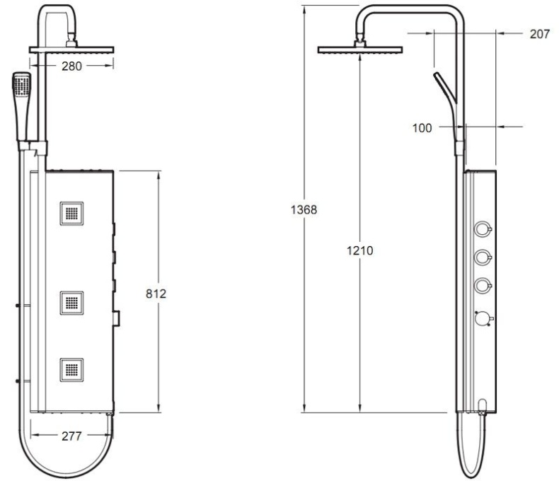 Душевая панель Jacob Delafon Watertile E3872-185 - 2