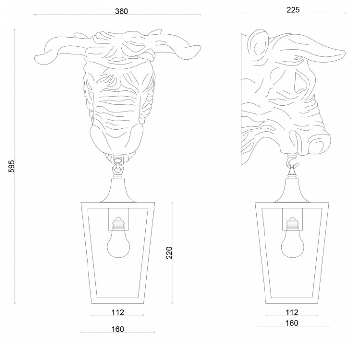 Светильник на штанге Favourite Bison 4001-1W - 2