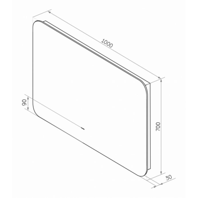 Зеркало Misty Адхил 100х70 с подсветкой АДХ-02-100/70-14 - 2