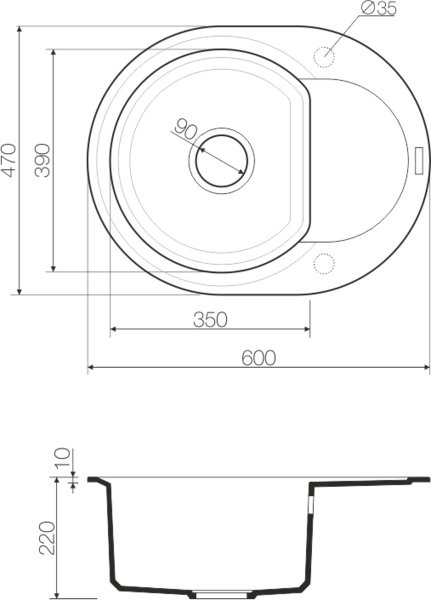 Мойка кухонная Omoikiri Sakaime 60E-WH белая 4993136 - 4