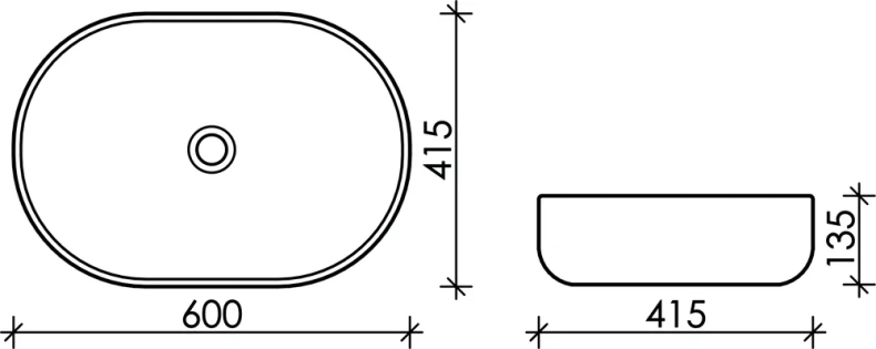 Раковина накладная Ceramica Nova Element 60х41.5 кофейная CN6047MC - 4