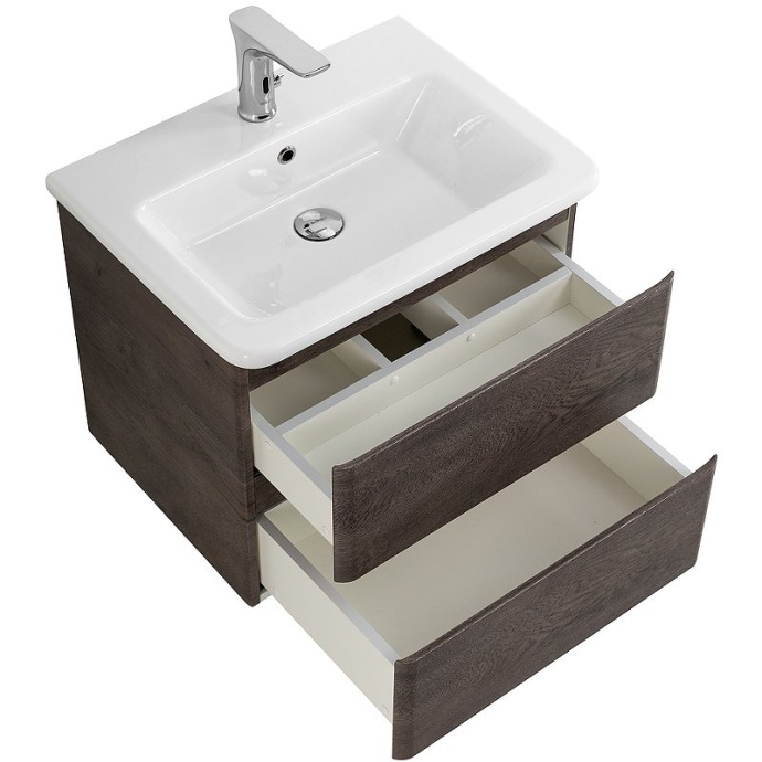Тумба с раковиной BelBagno Albano 50 темное дерево - 3