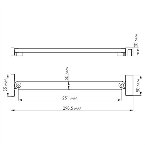 D265 Фиксатор для стеклянной шторки Berkel 48P02-110 / Leine 35P02-110 (черный), WasserKRAFT - 0