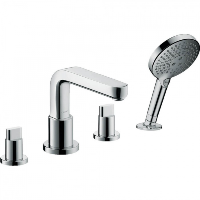 Смеситель hansgrohe Metris S на край ванны, на 4 отверстия, хром 31443000, хром - 0