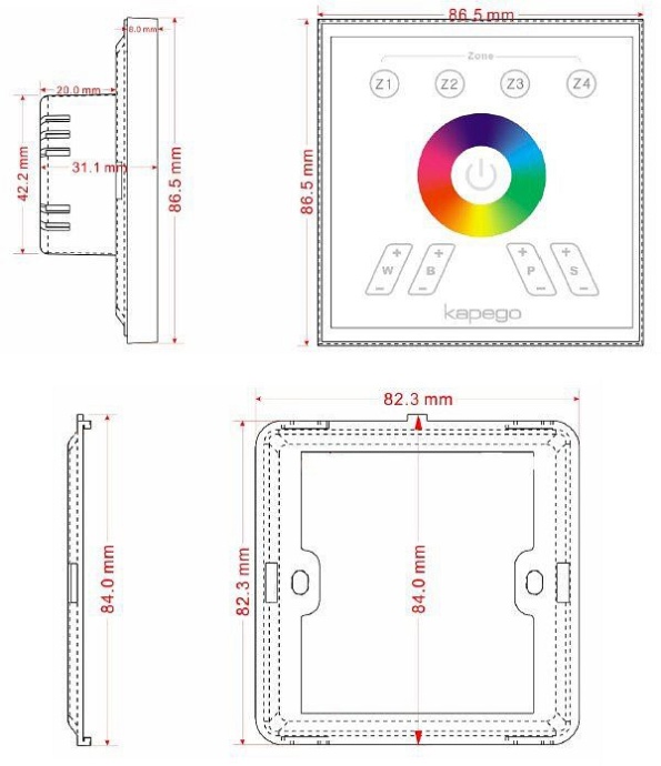 Контроллер-регулятор ЦТ и цвета RGB Deko-Light Rf 843021 - 1