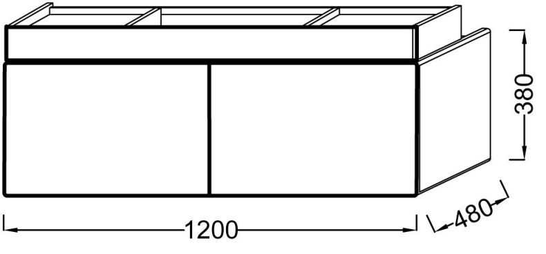 Тумба под раковину Jacob Delafon Terrace 48 см  EB1188-274 - 1