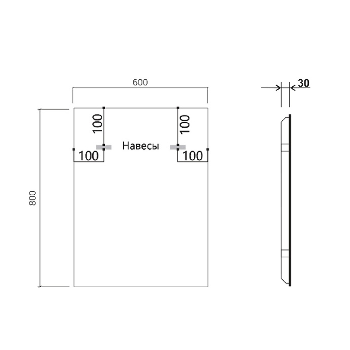 Зеркало Vincea 60х80 c подсветкой VLM-3VN600 - 1
