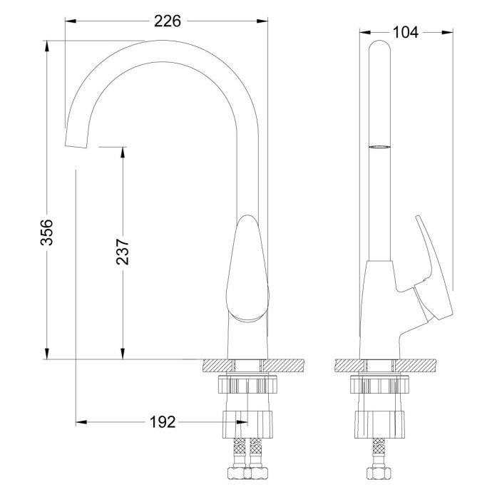 Смеситель Lemark Linara LM0405C для кухонной мойки - 1