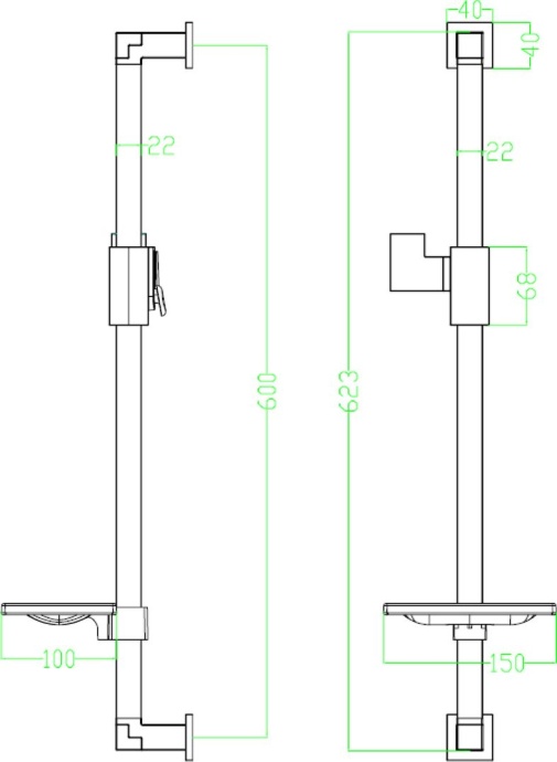 Душевая штанга Lemark  64 см  LM8069C - 1